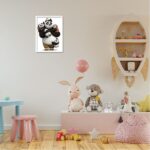 تابلو دکوراتیو یک تکه پاندای کنگ‌فو کار