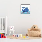 تابلو دکوراتیو یک تکه وال و ماهی ها - تصویر 2